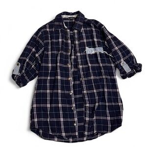 Y2K Vintage Riley Flannel Plaid Snap Button Shirt